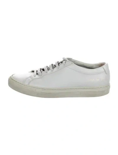 Pre-owned Common Projects Leather Sneakers In Grey