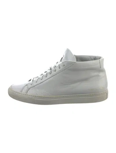 Pre-owned Common Projects Leather Sneakers In Grey