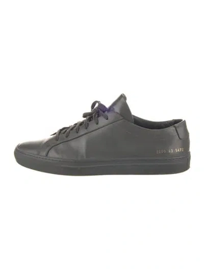 Pre-owned Common Projects Leather Sneakers In Grey