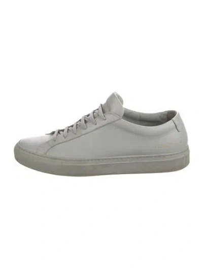 Pre-owned Common Projects Leather Sneakers In Grey