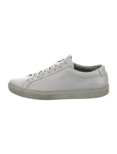 Pre-owned Common Projects Leather Sneakers In Grey