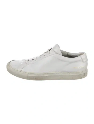 Pre-owned Common Projects Leather Sneakers In Grey