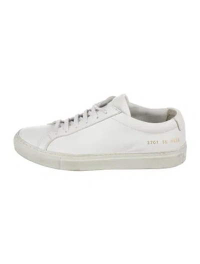Pre-owned Common Projects Leather Sneakers In Grey