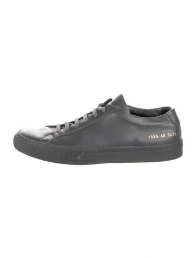 Pre-owned Common Projects Leather Sneakers In Grey