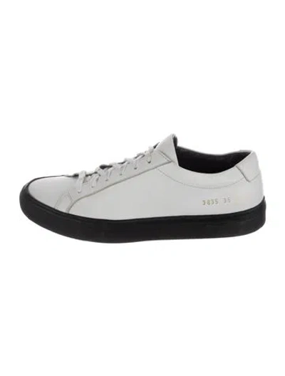 Pre-owned Common Projects Leather Sneakers In Grey/white