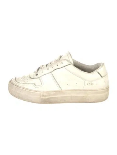 Pre-owned Common Projects Leather Sneakers In Neutral