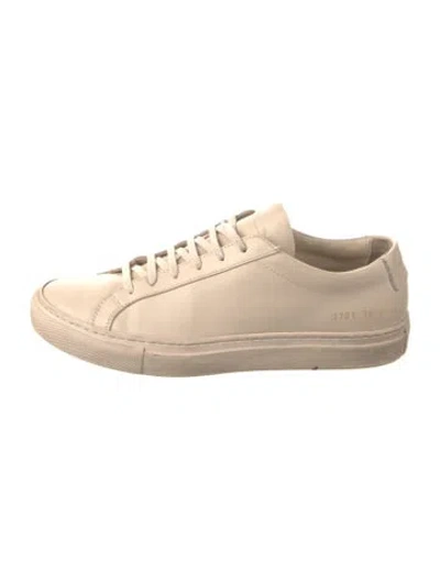 Pre-owned Common Projects Leather Sneakers In Neutral