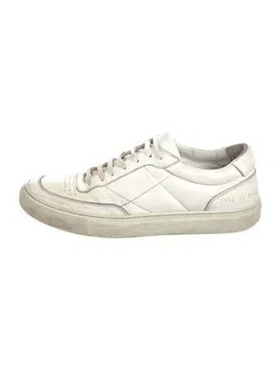 Pre-owned Common Projects Leather Sneakers In Neutral
