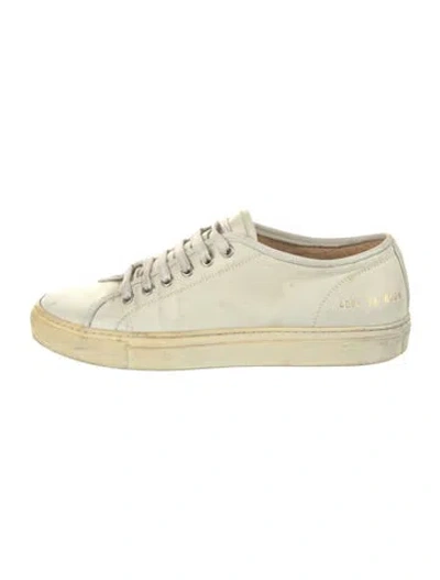 Pre-owned Common Projects Leather Sneakers In Neutral