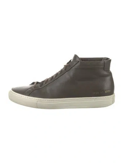 Pre-owned Common Projects Leather Sneakers In Neutral