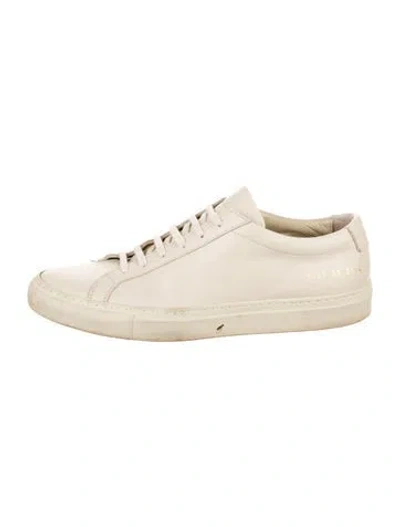 Pre-owned Common Projects Leather Sneakers In Neutral