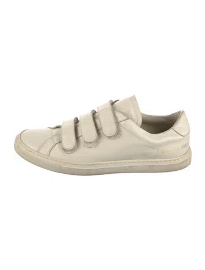 Pre-owned Common Projects Leather Sneakers In Neutral