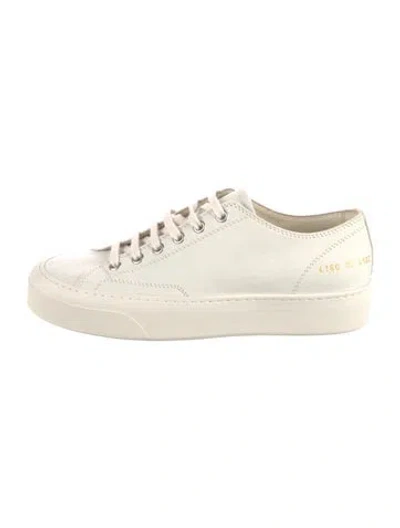 Pre-owned Common Projects Leather Sneakers In Neutral