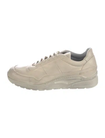 Pre-owned Common Projects Leather Sneakers In Neutral