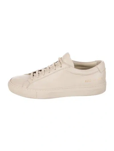 Pre-owned Common Projects Leather Sneakers In Neutral