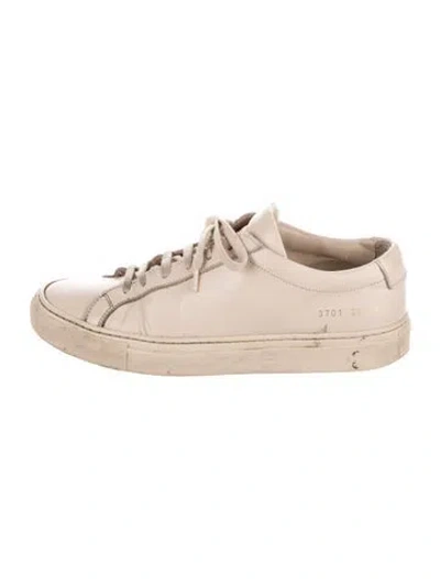 Pre-owned Common Projects Leather Sneakers In Neutrals