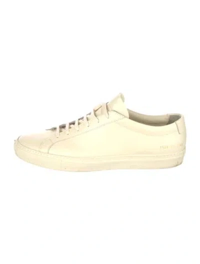 Pre-owned Common Projects Leather Sneakers In Neutrals