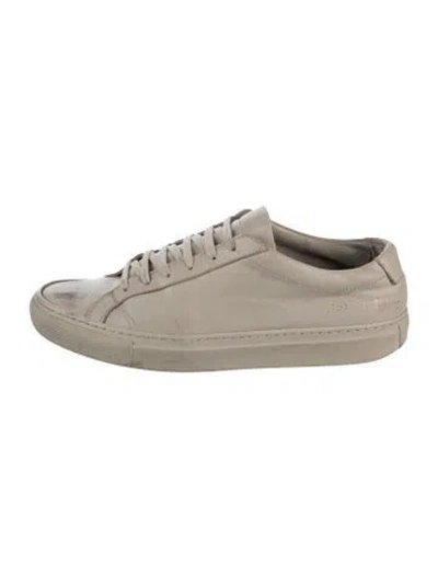 Pre-owned Common Projects Leather Sneakers In Neutrals