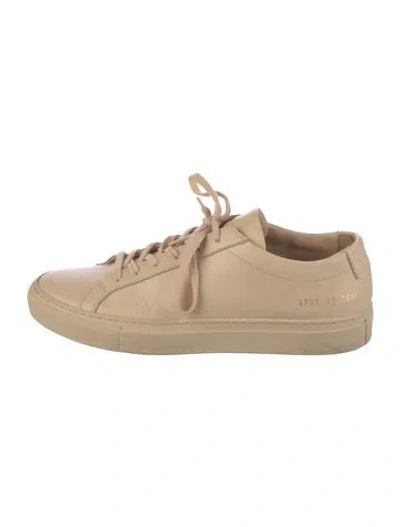 Pre-owned Common Projects Leather Sneakers In Neutrals