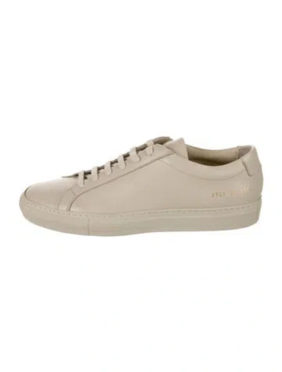 Pre-owned Common Projects Leather Sneakers In Neutrals
