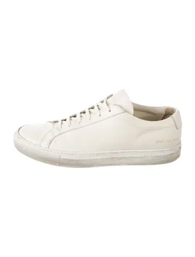 Pre-owned Common Projects Leather Sneakers In Neutrals