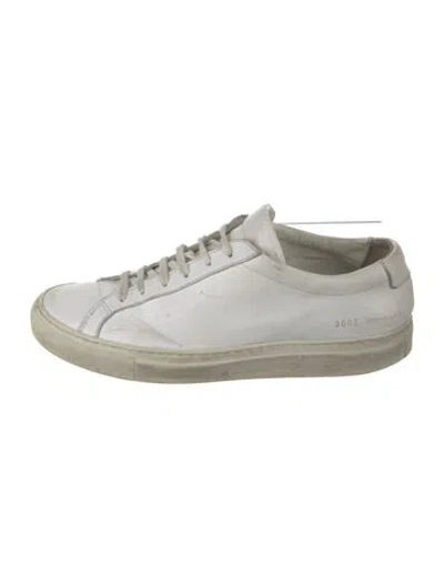 Pre-owned Common Projects Leather Sneakers In Neutrals
