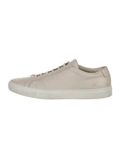 Pre-owned Common Projects Leather Sneakers In Neutrals