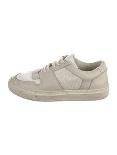 Pre-owned Common Projects Leather Sneakers In Neutrals