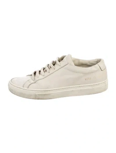 Pre-owned Common Projects Leather Sneakers In Neutrals