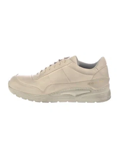 Pre-owned Common Projects Leather Sneakers In Neutrals