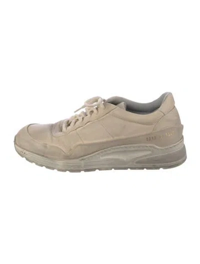 Pre-owned Common Projects Leather Sneakers In Neutrals