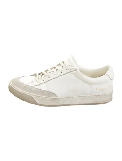 Pre-owned Common Projects Leather Sneakers In Neutrals