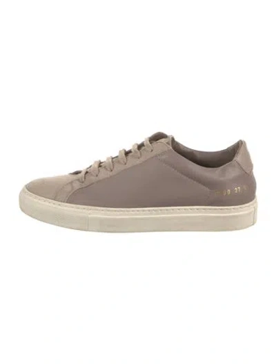 Pre-owned Common Projects Leather Sneakers In Neutrals