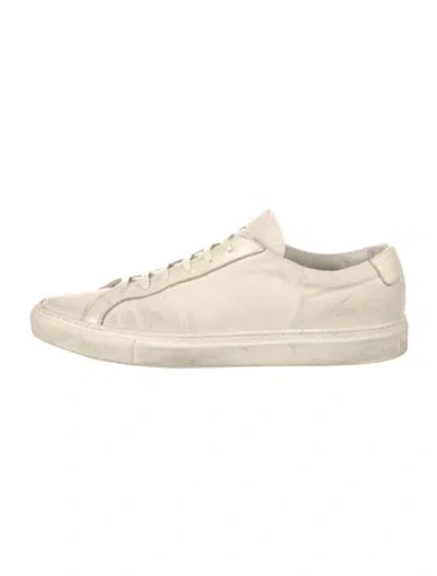Pre-owned Common Projects Leather Sneakers In Neutrals