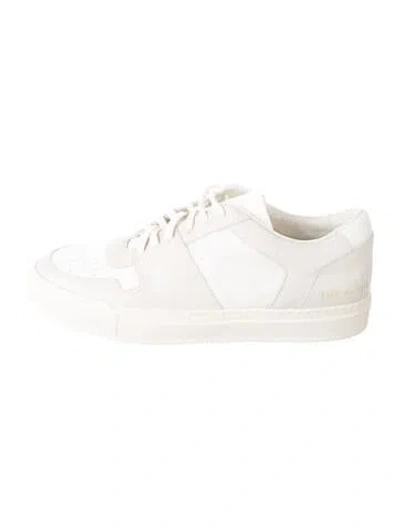 Pre-owned Common Projects Leather Sneakers In Neutrals