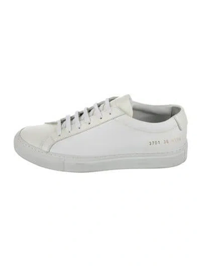 Pre-owned Common Projects Leather Sneakers In Neutrals