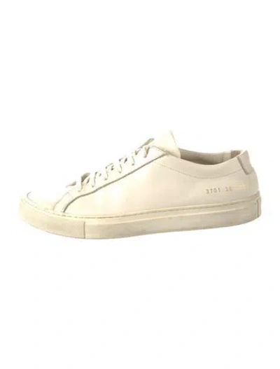 Pre-owned Common Projects Leather Sneakers In Neutrals