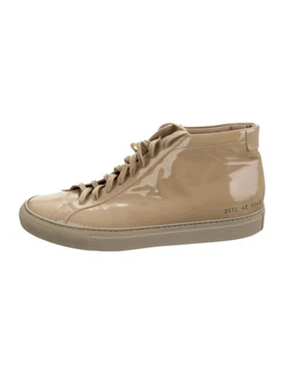 Pre-owned Common Projects Leather Sneakers In Neutrals