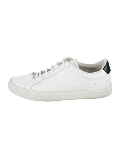Pre-owned Common Projects Leather Sneakers In Neutrals/white