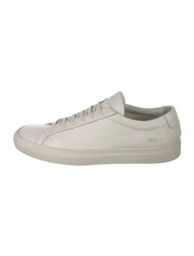 Pre-owned Common Projects Leather Sneakers In Neutrals/white