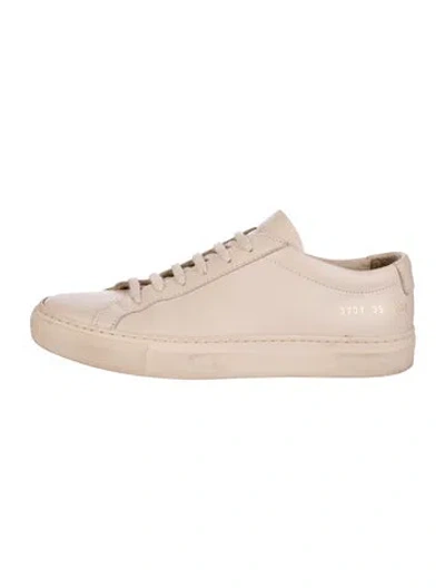 Pre-owned Common Projects Leather Sneakers In Orange