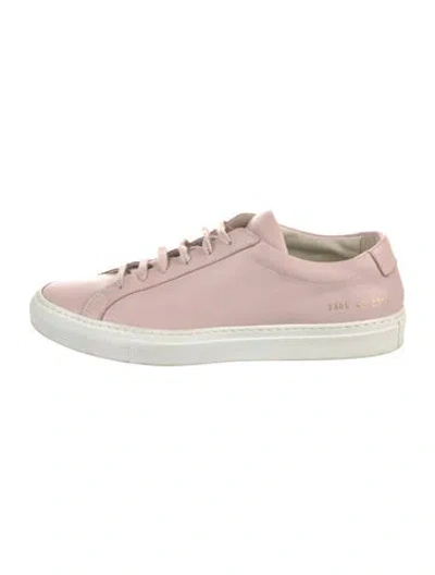 Pre-owned Common Projects Leather Sneakers In Pink