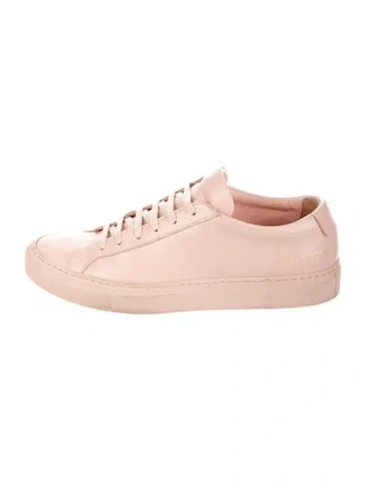 Pre-owned Common Projects Leather Sneakers In Pink