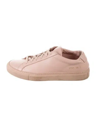 Pre-owned Common Projects Leather Sneakers In Pink