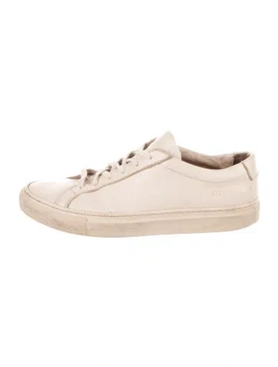 Pre-owned Common Projects Leather Sneakers In Pink