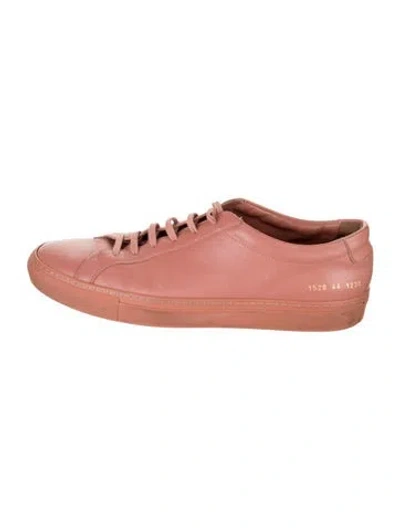 Pre-owned Common Projects Leather Sneakers In Pink