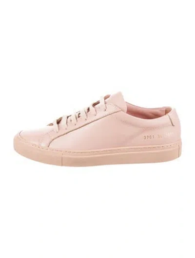 Pre-owned Common Projects Leather Sneakers In Pink