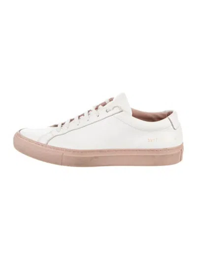 Pre-owned Common Projects Leather Sneakers In Pink/white