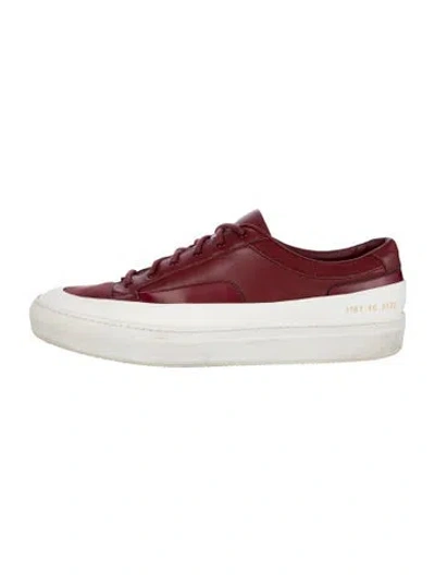 Pre-owned Common Projects Leather Sneakers In Red