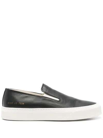 Common Projects Leather Sneakers In Black